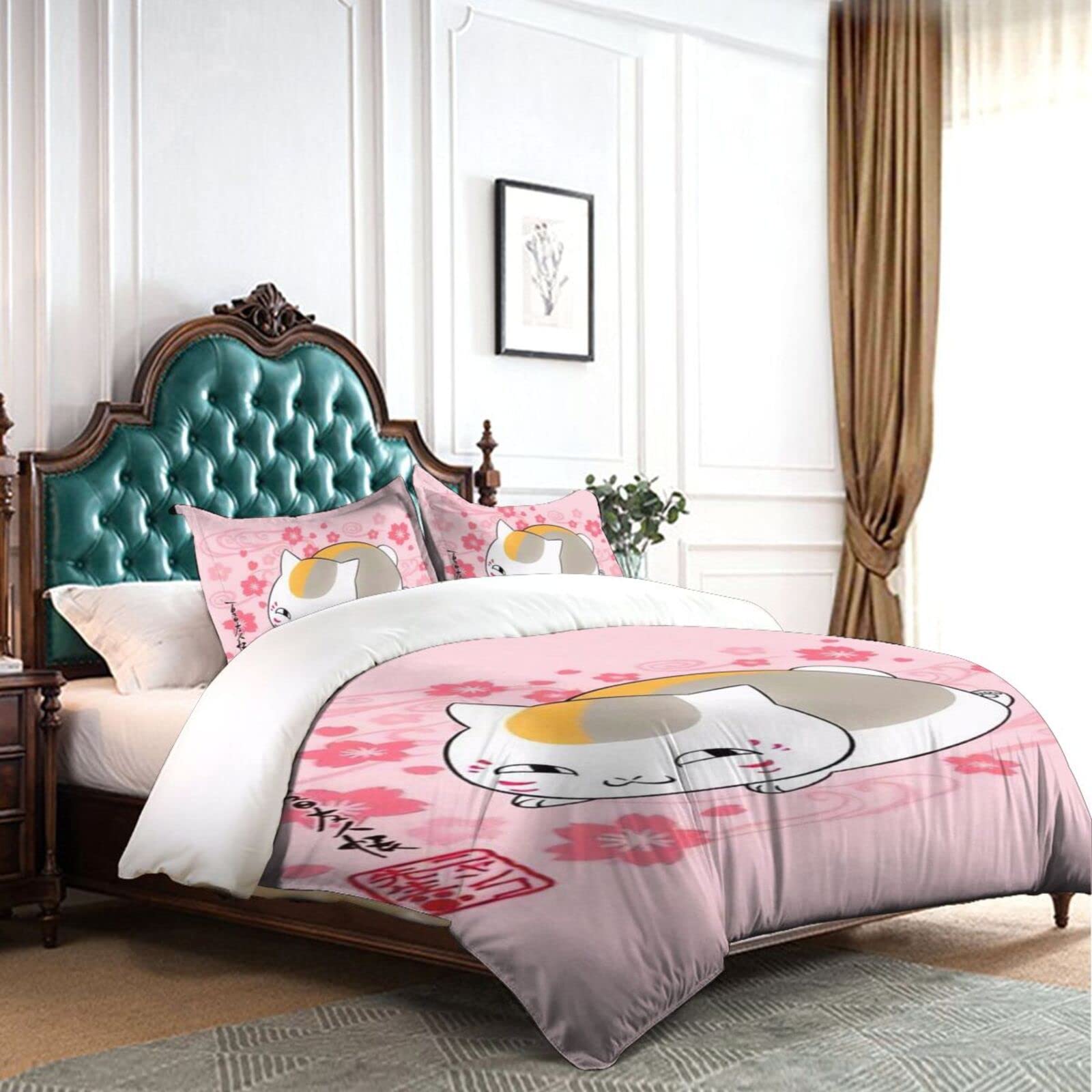 Amazon｜夏目友人帳ニャンコ先生 布団カバー 3点セット シングル 寝具